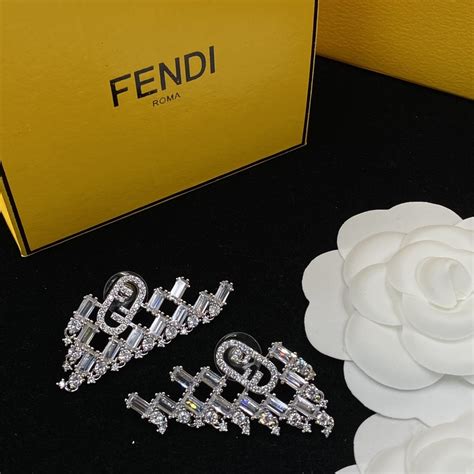 fendi replica earrings|fendi pierced earrings.